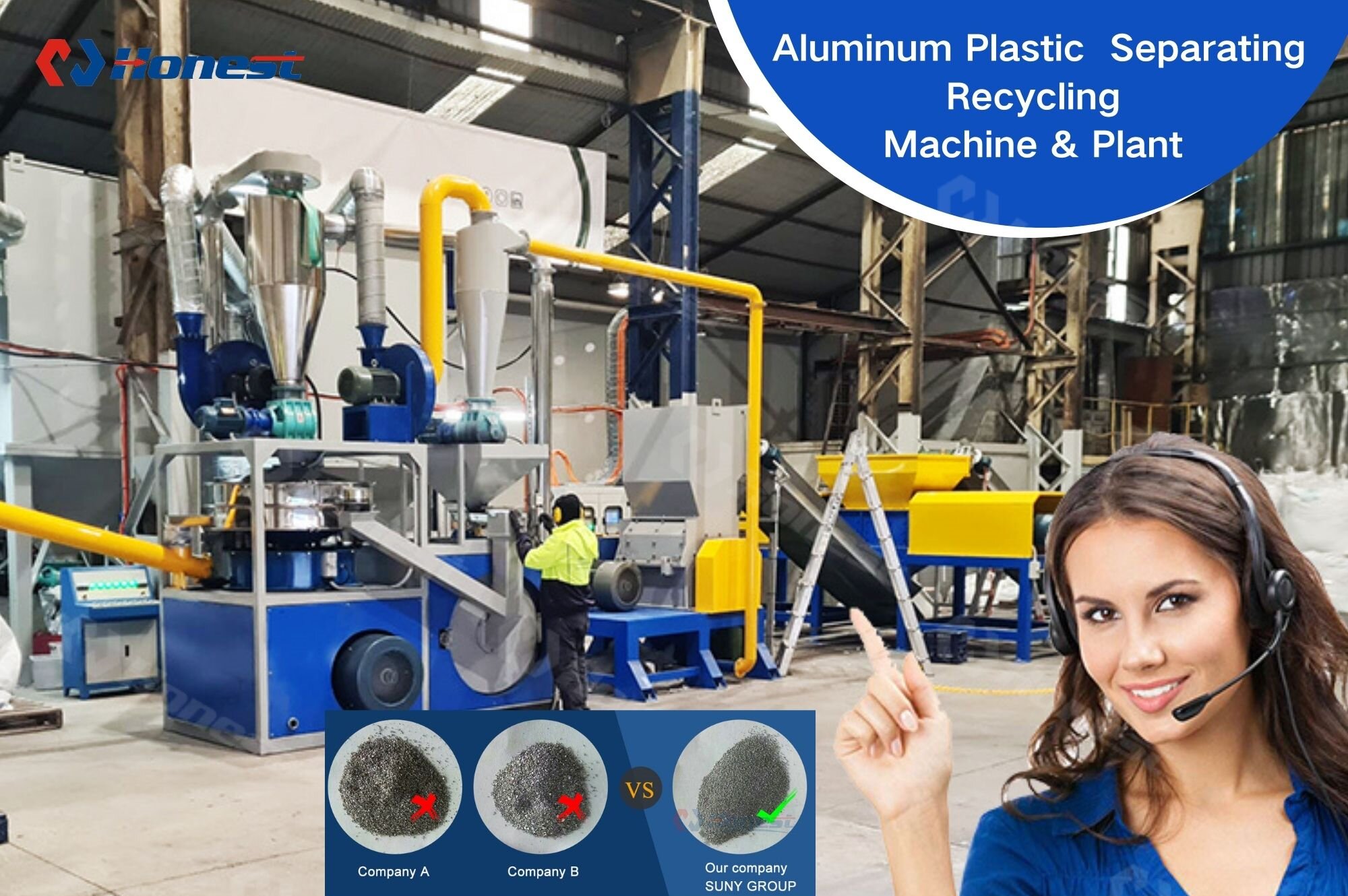 Aluminum Plastic Separating Recycling Machine