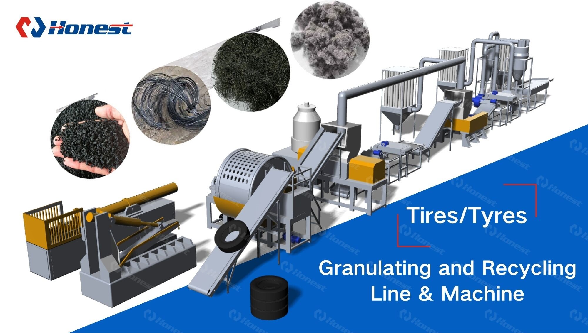 Waste Tyre Recycling Machine