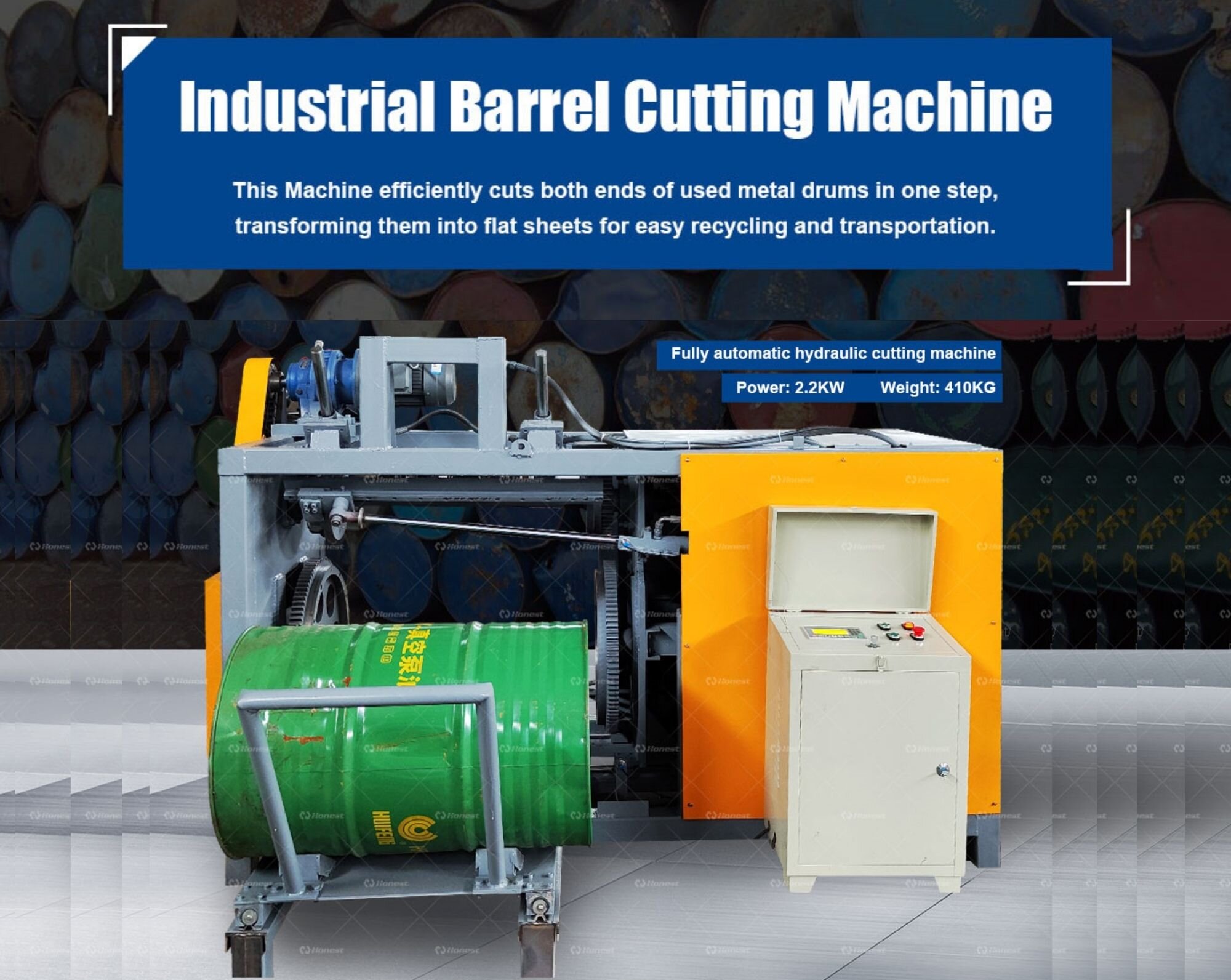 Industrial Barrel Drum Cutting Machine