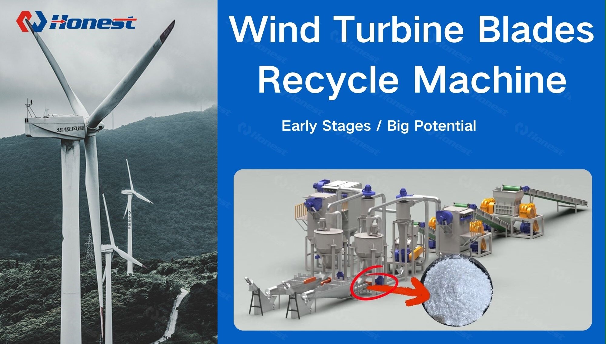 Wind Turbine Blades Recycle Machine