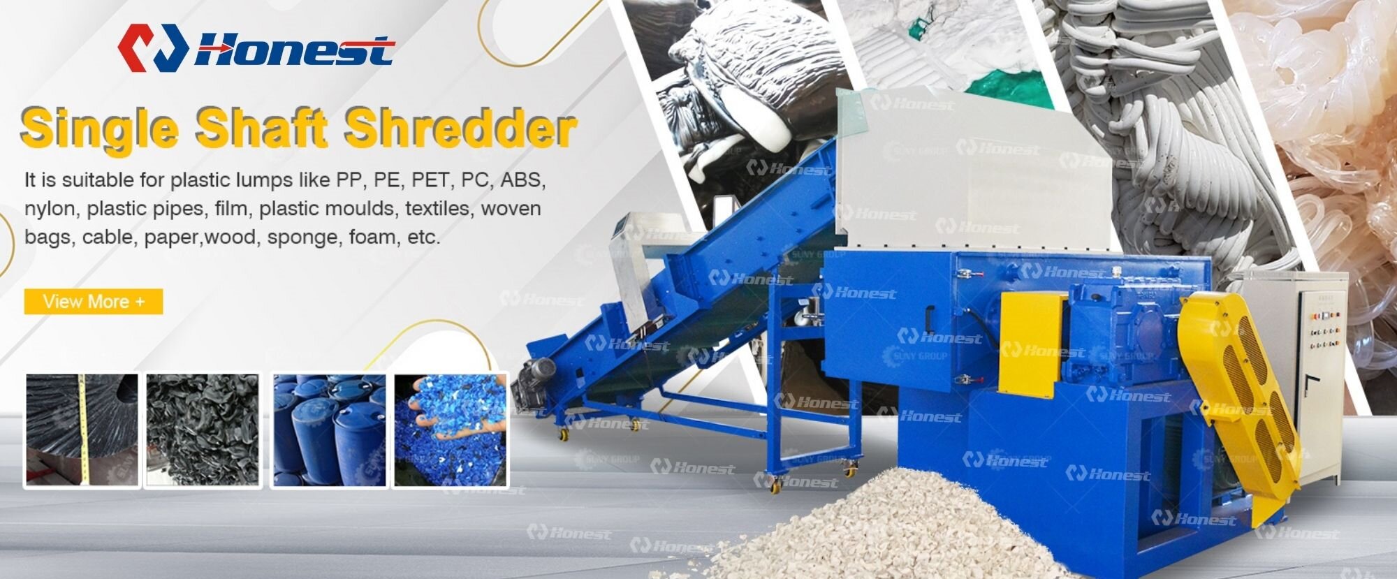 Single Shaft Shredder Machine