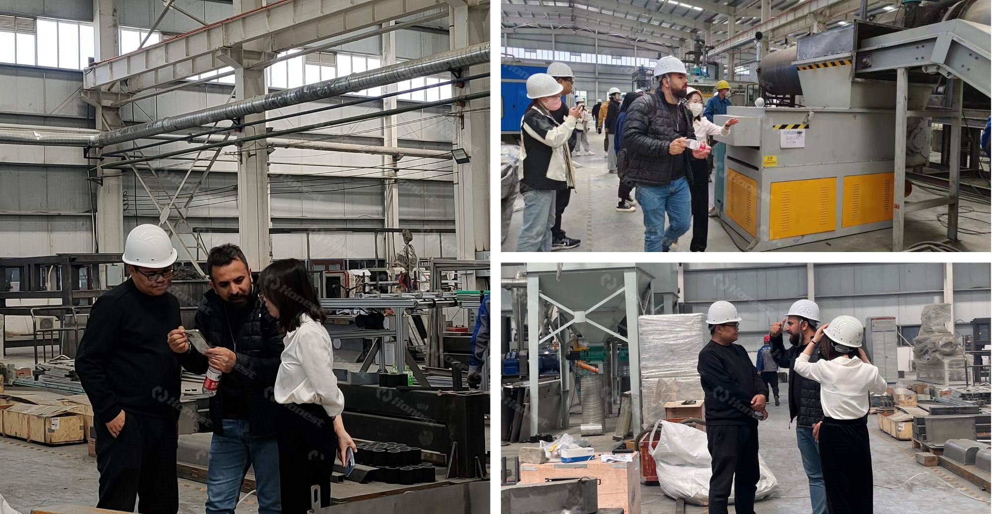 Turkish customers visit the e-waste recycling equipment